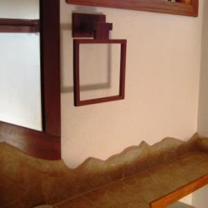 Towel Holder and Mirror Frame Wood